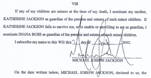Michael Jackson's will